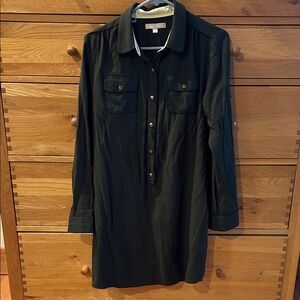 Banana Republic Army Green Shirt dress